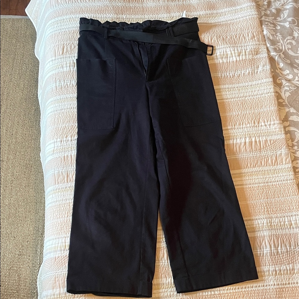 Zara Black Trousers with Branded Waist Label